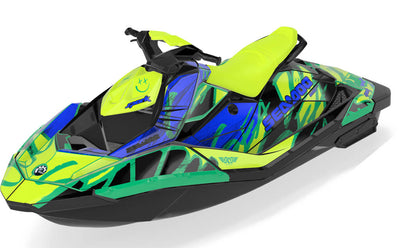 Zoovie Sea-Doo Spark Graphics Green Blue Full Coverage