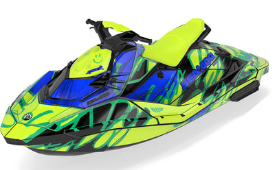 Zoovie Sea-Doo Spark Graphics Green Blue Less Coverage