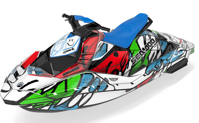 Zoovie Sea-Doo Spark Graphics Red Green Less Coverage